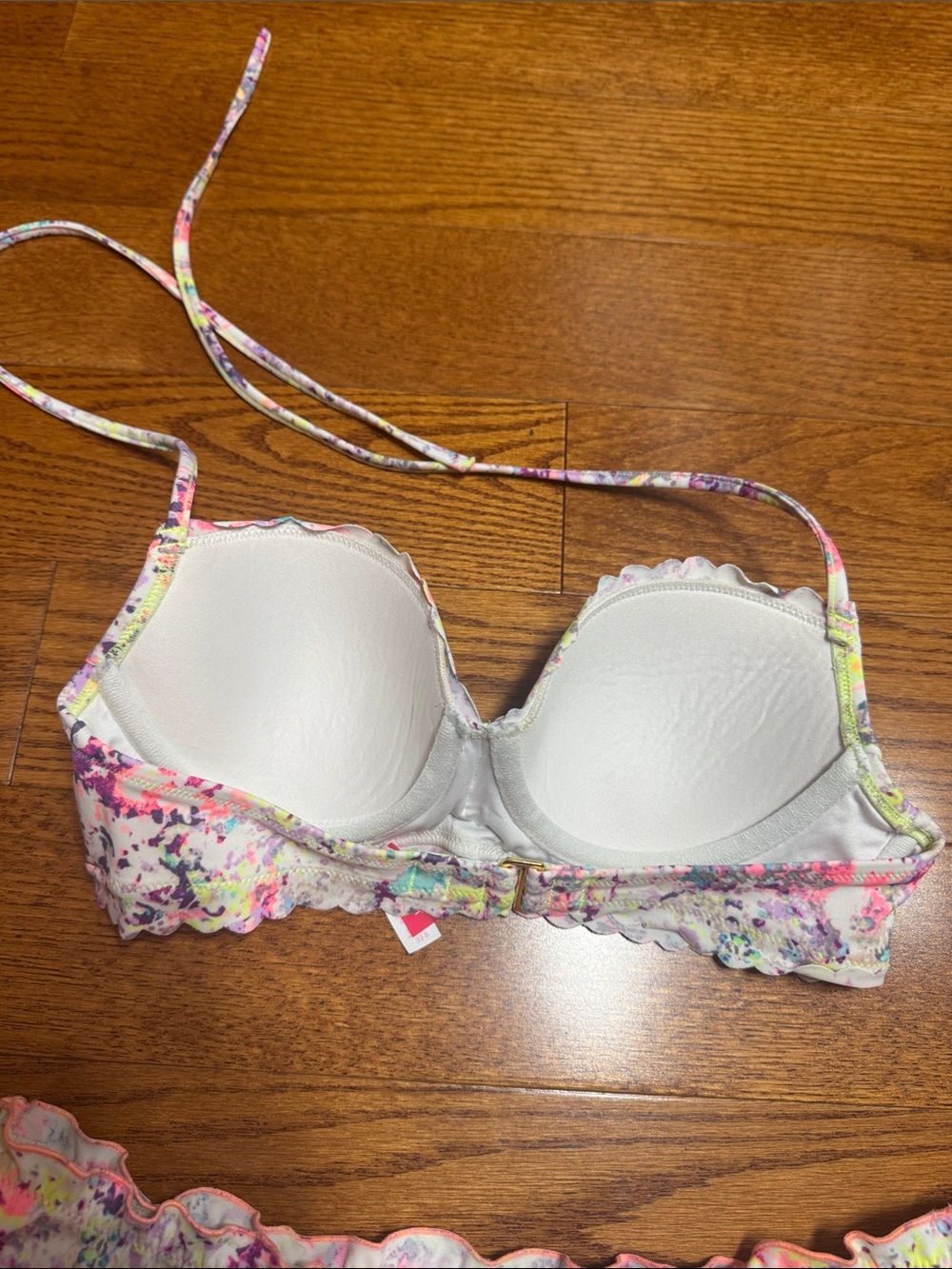 Victoria's Secret 32B/ Small Multicolor Neon Print Bikini Set - Picture 6 of 8